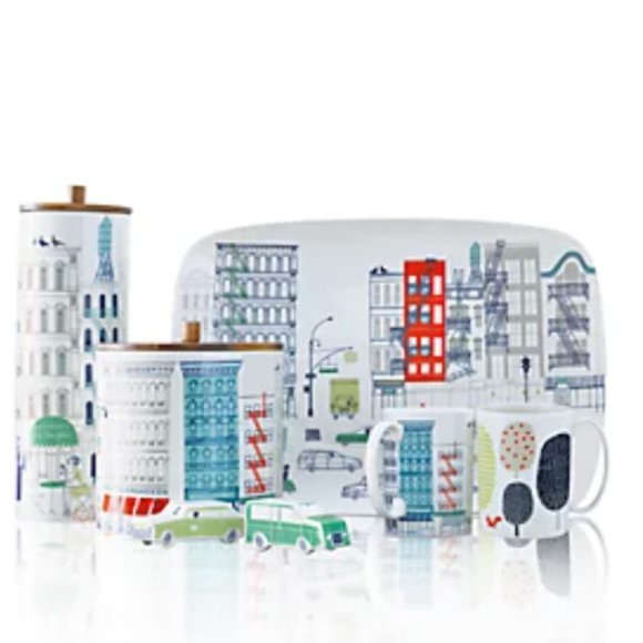 kate spade hopscotch drive about town divided serving tray dish nwt - Picture 3 of 10